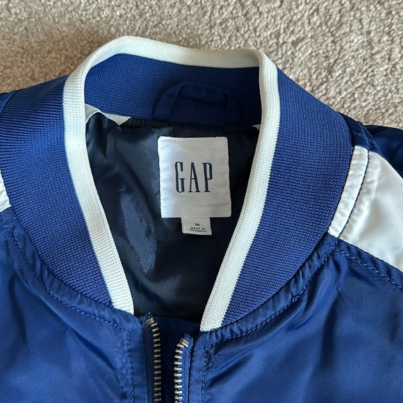 Embroidered silk material varsity bomber jacket - Picture 5 of 5